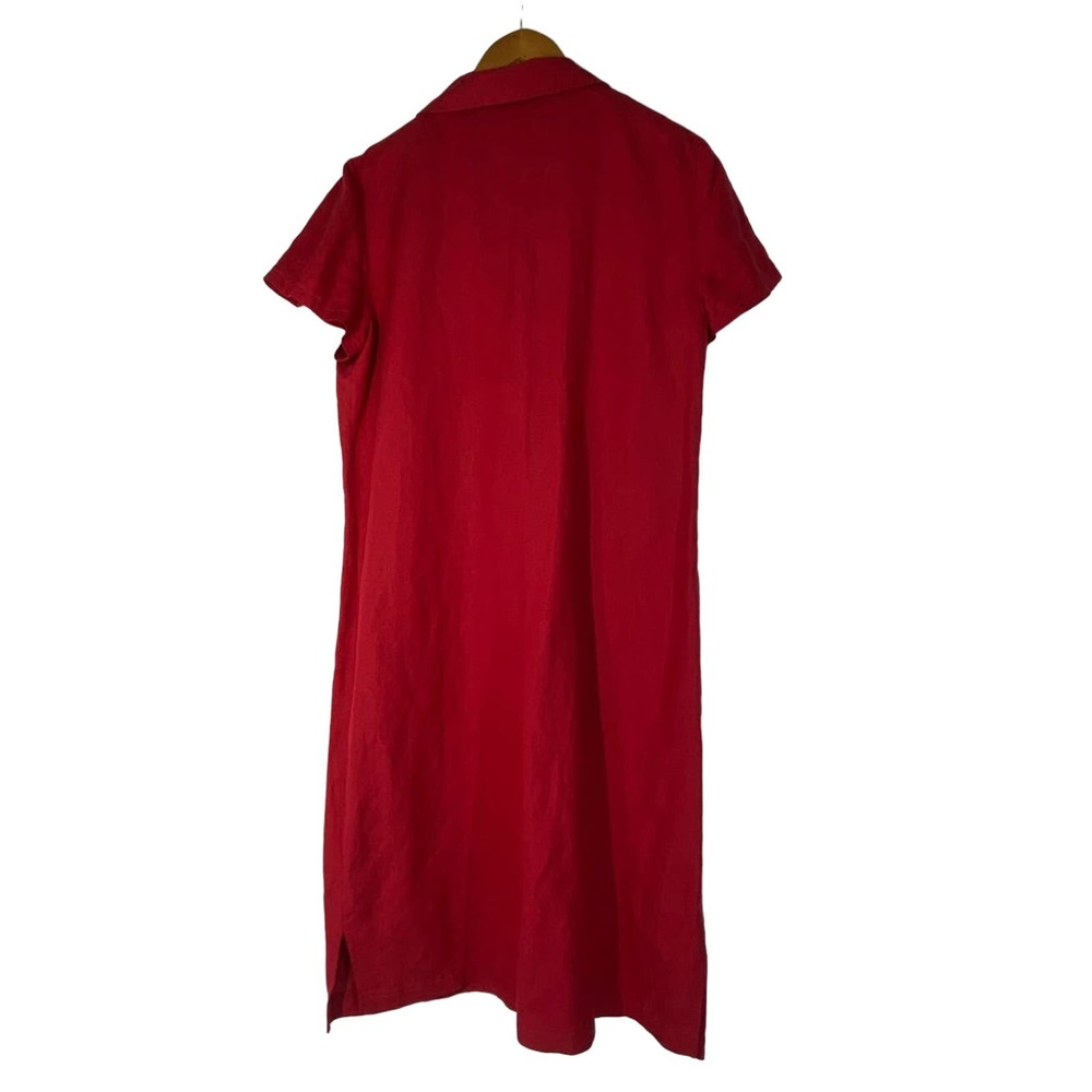 Lennie New York LNY red Linen blend Dress women sz 12 - Picture 4 of 7